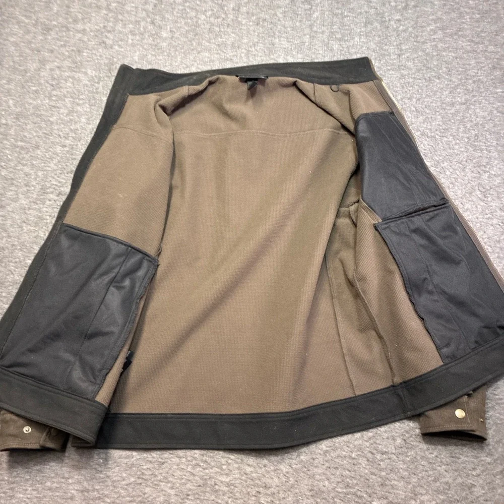 Kirkland Signature Softshell Jacket Mens Large Brown Full Zip‎ Fleece Lined